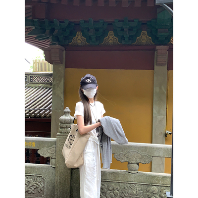 短袖通勤大小姐77白T恤