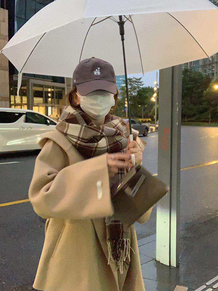 小姐极简100羊毛双面呢外套