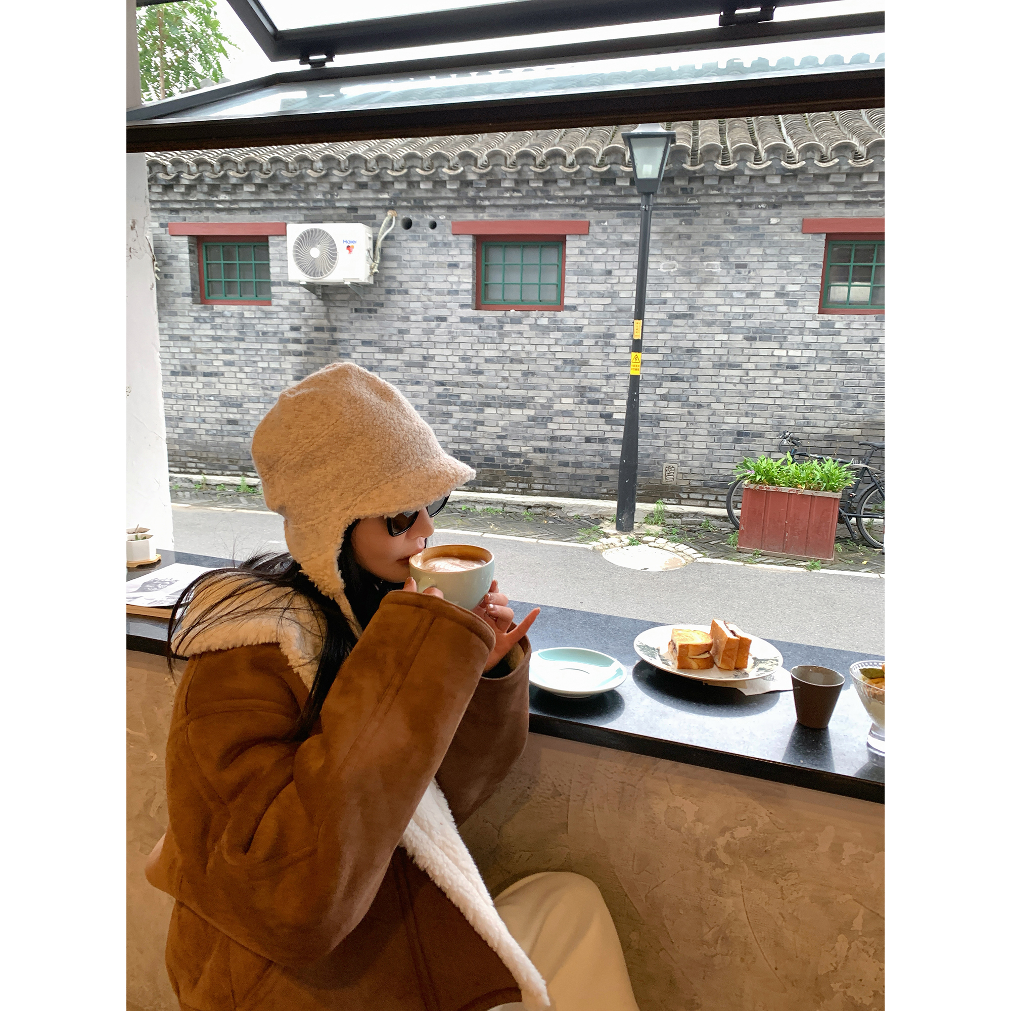 大小姐77 保暖羊毛氛围感羊毛皮毛一体麂皮外套赵露思同款外套