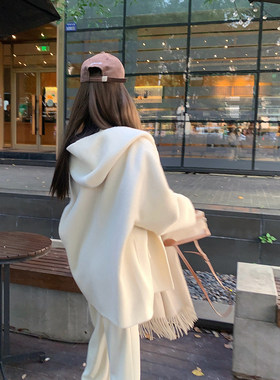 大小姐77常规通勤连帽双面呢