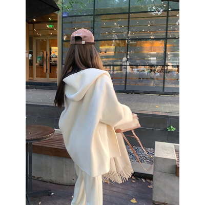 大小姐77常规通勤连帽双面呢