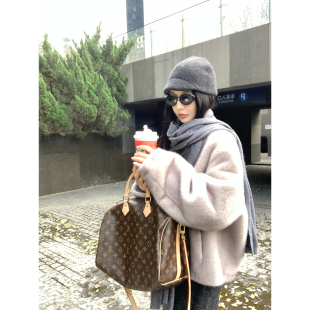 大小姐77 中古风环保水貂高级感V领宽松休闲软糯毛毛皮草外套