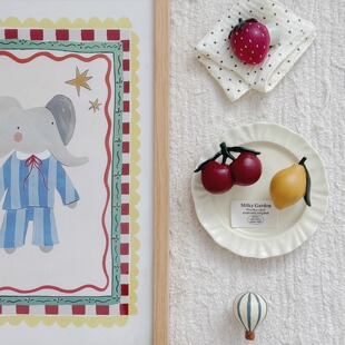 milky garden柠檬樱桃水果热气球门挂勾柜门手把儿童房装饰拉手