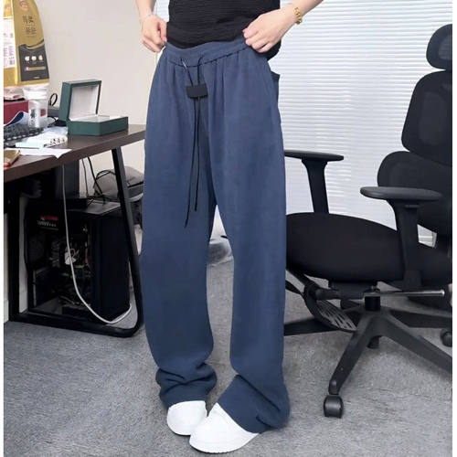 男士蛇鳞纹透气柔软宽松休闲裤