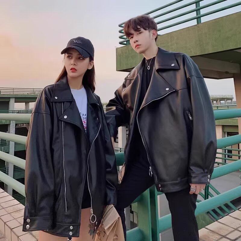 cleanfit美式机车皮夹克男春秋