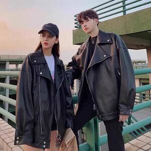 cleanfit美式机车皮夹克男春秋