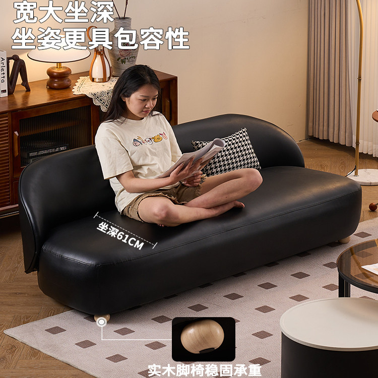 沙发现代简约客厅小户型农村自建房不占地方小沙发实木布艺沙发