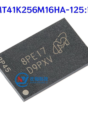 镁光原装MT41K256M16HA-125:E FBGA-96 4Gb DDR3L SDRAMN内存芯片