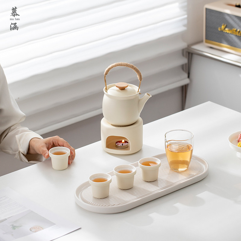 日式奶油提梁壶茶具套装陶瓷家用ins风温茶炉简约现代泡茶壶茶杯高性价比高么？