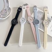 公务员考试专用手表女款 学霸初中生高中学生静音防水学院风石英表