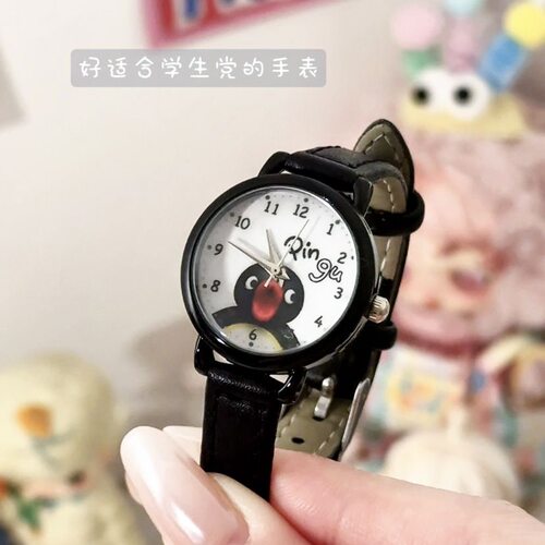 Pingu联名手表卡通动漫周边学生考试看时间石英表