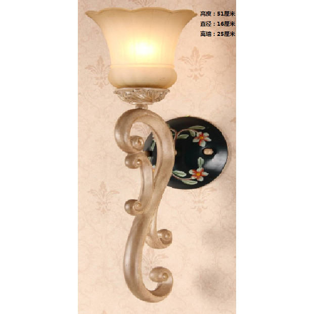 简欧式古典客厅壁灯简约美式法式复古餐厅卧室楼梯间手绘壁灯具
