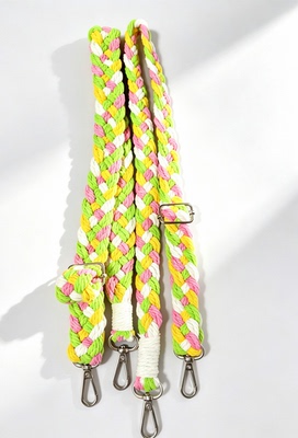 可调手工编织包带手机挂绳斜挎背包肩带相机macrame bag strap