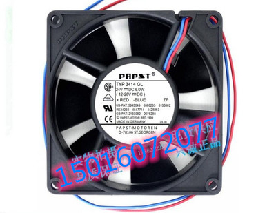 EBMPAPST TYP 3414 H/2/NM/GL/NL/NHH/NH 24v变频器2.4W风扇9225