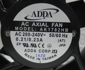 AK1782HB 220V全新原装台湾协喜ADDA 176*176*89MM高品质散热风扇