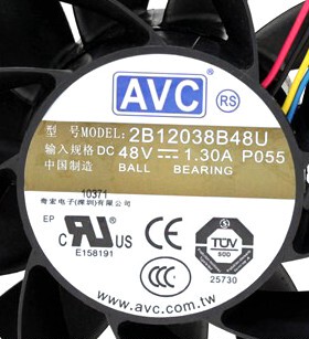 AVC 12038 48V 1.3A 12CM 12厘米 变频器 大风量风扇 2B12038B48U