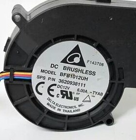 台达9cm/厘米9733 12V 6A 强风/超暴力PWM涡轮散风扇BFB1012UH