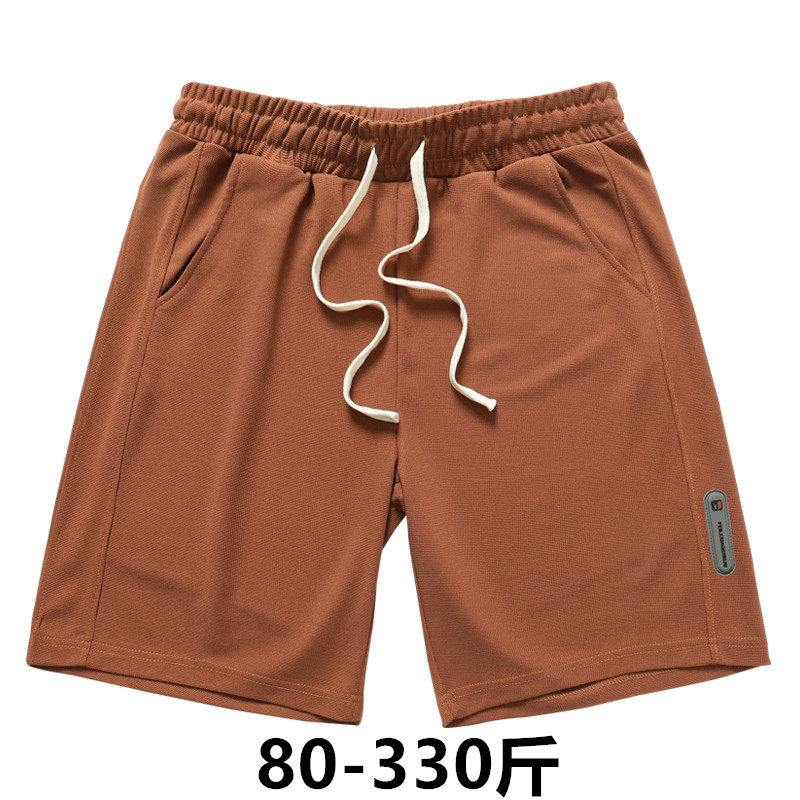 特大码冰丝男装短裤头胖子加肥加大号宽松休闲运动速干五分裤衩5