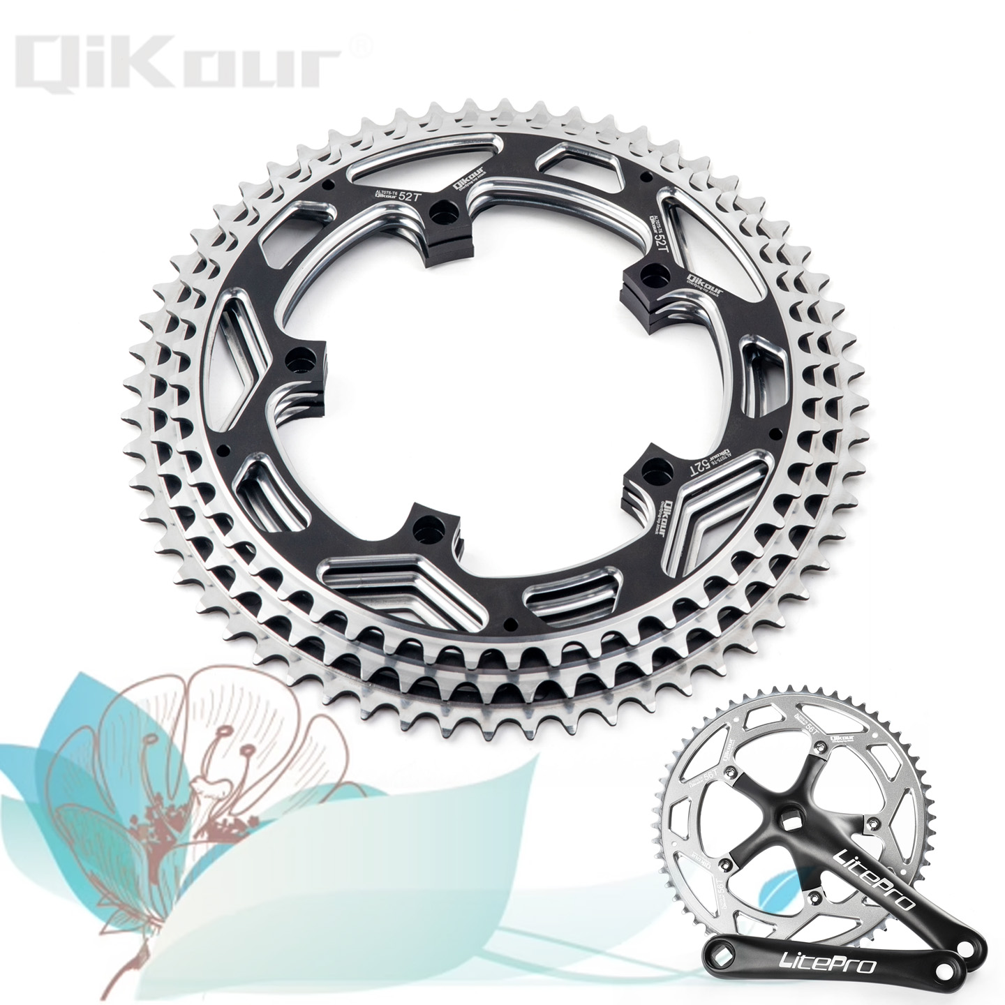 qikour铝合金可折叠金齿