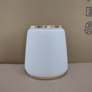 灯具配件大全磨砂圆柱条纹玻璃灯罩壁灯护眼罩E14螺口吊灯具换新