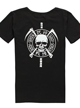 特价清仓处理正版武装战线体恤衫热血高校男韩版短袖黑色修身T恤