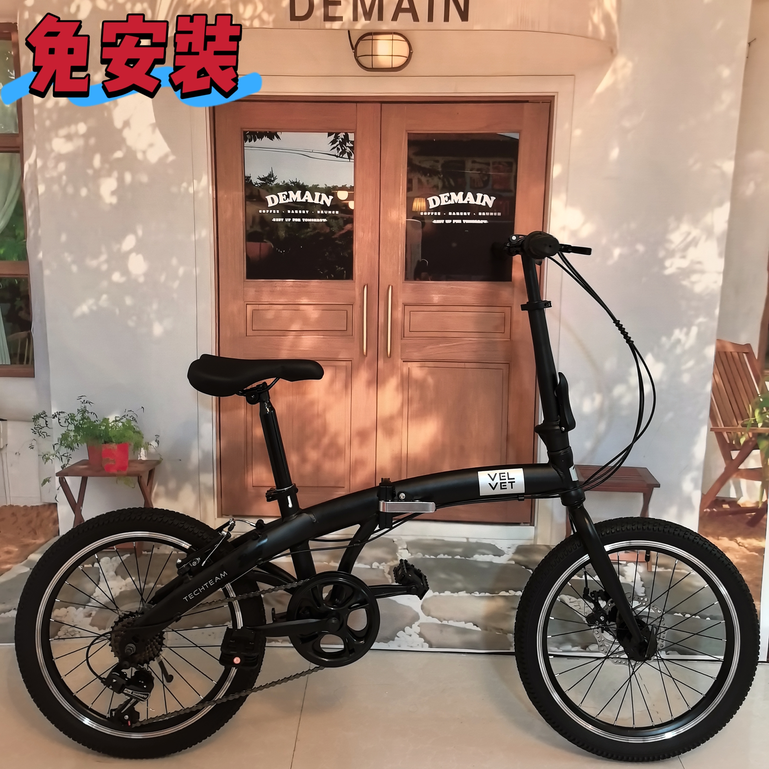 新品20寸铝合金折叠自行车男女超轻便携成人碟刹变速脚踏免安装