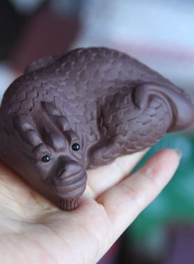 十二生肖纯手工紫砂茶桌小摆件