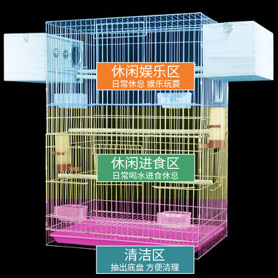 大型加高繁殖笼大号鸟笼玄风牡丹虎皮鹦鹉八哥养殖笼镀锌金属笼子