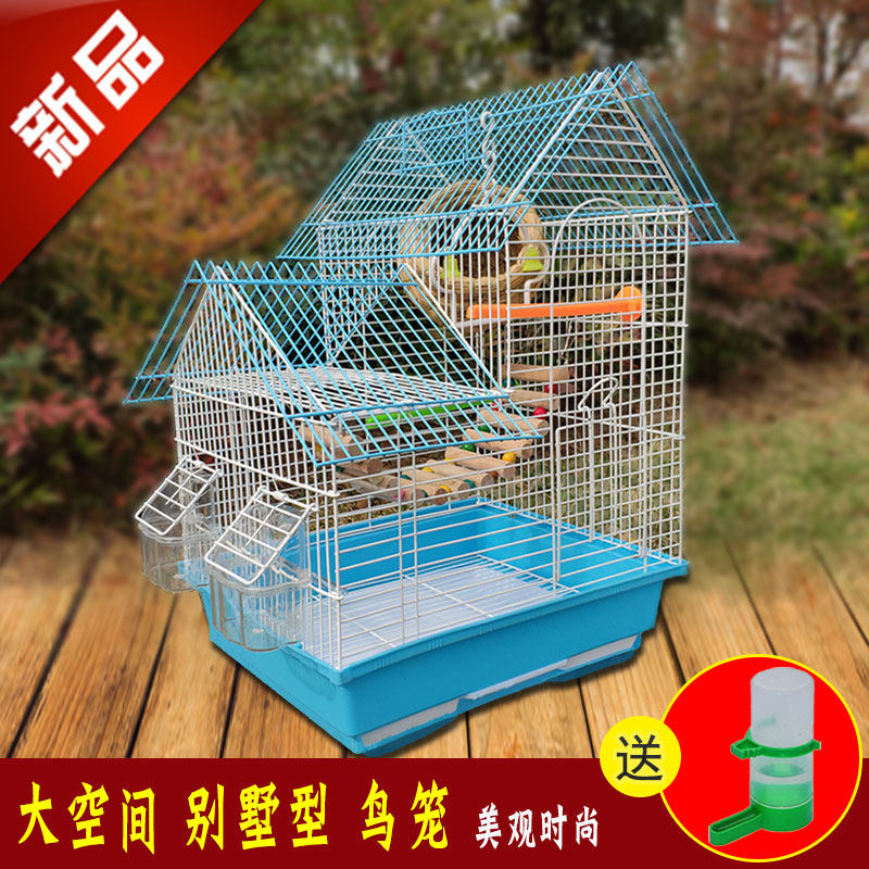 新款大号鸟笼鹦鹉虎皮牡丹画眉八哥文鸟繁殖笼中型金属折叠鸟笼
