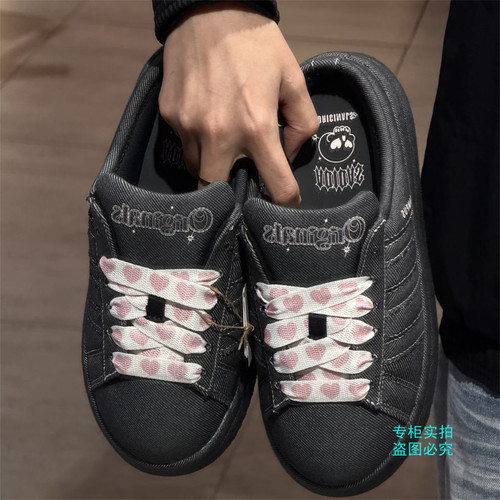 Adidas阿迪达斯三叶草26春女子情人节限定款休闲半拖面包鞋KH8028