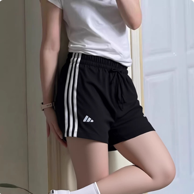 阿迪达斯短裤女裤夏季新款跑步训练运动裤针织透气休闲短裤JD0908