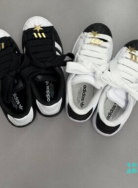 Adidas三叶草男女款熊猫拼色运动休闲鞋贝壳头板鞋JR7444 IH6679