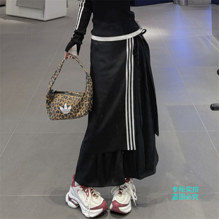 Adidas阿迪达斯三叶草26年春女子假两件运动宽松阔腿裤长裤KS5334