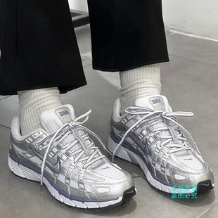 BV1021 Nike 舒适百搭防滑耐磨低帮跑步鞋 6000银色女鞋 014 耐克P