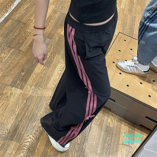 Adidas阿迪达斯 女子蝴蝶结宽松运动香蕉裤扭扭裤 KR7598 KR7597