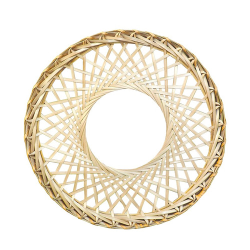 竹编斗笠帽圆形古装武侠拍摄精品舞蹈道具缕空可做背景墙壁画装饰