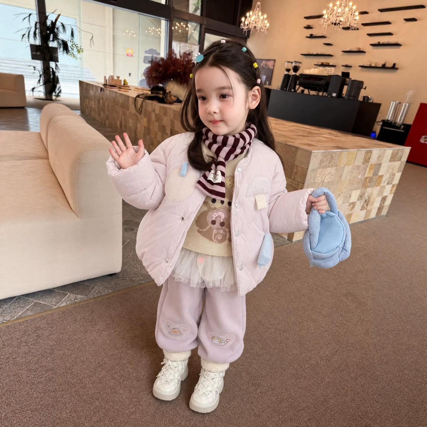 2026女童冬季羽绒棉服小女孩加厚上衣儿童冬装新款保暖面包服棉衣