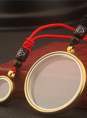 大容量可打开装生肖金币吊坠项链