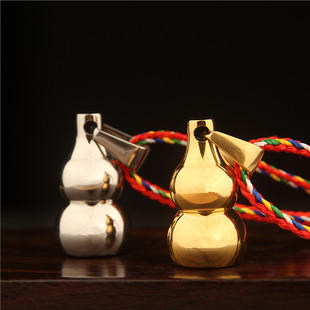 结缘钛钢防水空心小葫芦楞严咒挂件吊坠男女饰品项链可打开装朱砂