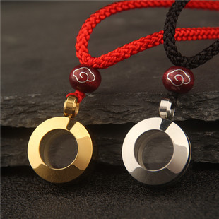 圆形加厚透明空心迷你款项链可打开装朱砂舍利子吊坠挂脖子男饰品