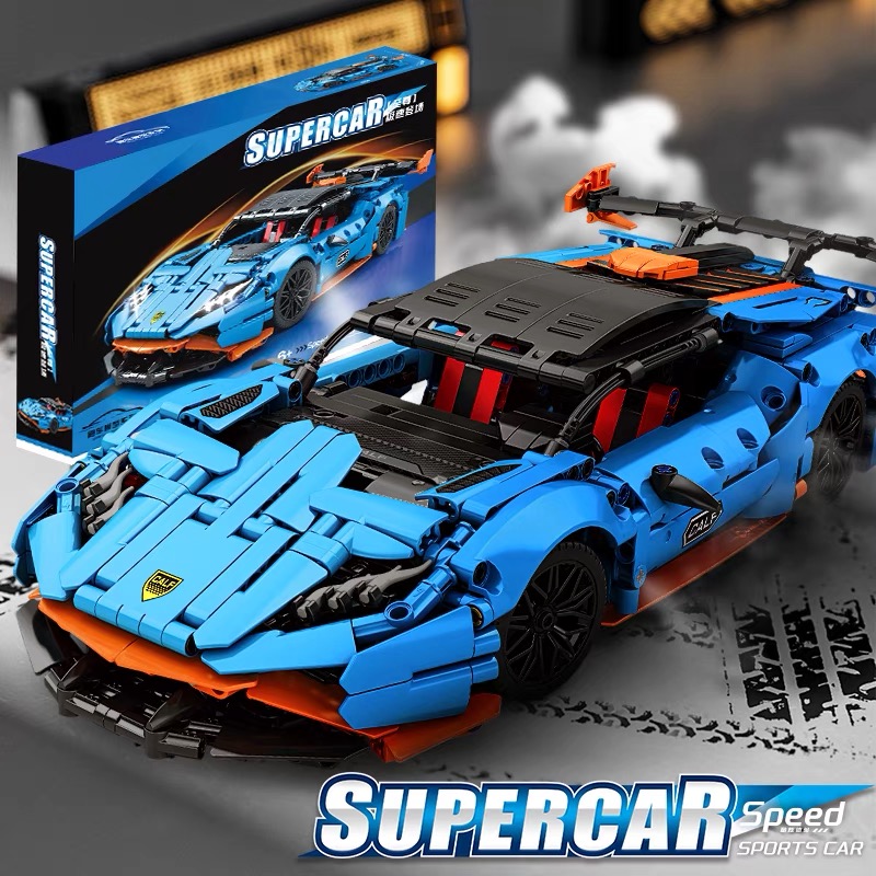 2025新款F1迈凯轮跑车积木遥控赛车益智拼装汽车玩具男孩礼物