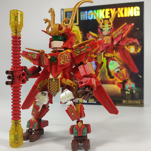 2026新款神话齐天大圣机甲孙悟空积木儿童益智拼装潮玩具男孩摆件