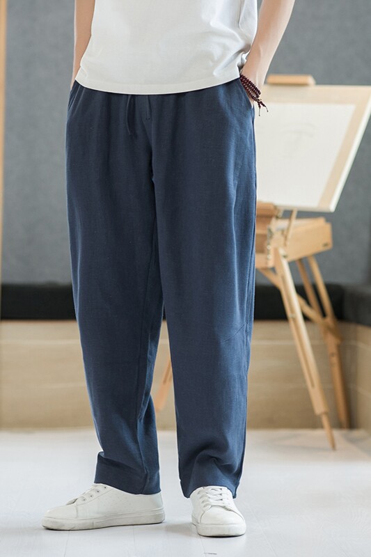K640^冬季新品棉麻长裤复古风锥形裤量大从优P75,男装休闲裤,钱塘777(原3023)