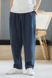 K640^冬季新品棉麻长裤复古风锥形裤量大从优P75，男装休闲裤，钱塘777(原3023)
