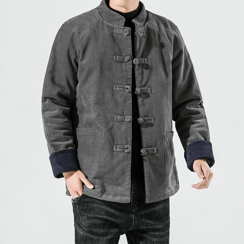 20265^大货主推风加厚保暖棉衣盘扣棉袄灯芯绒外套男日系，男装棉衣，钱塘777(原3023)