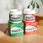 美国Stridex水杨酸棉片 果酸去闭口清洁粉刺痘收缩毛孔 红罐绿罐