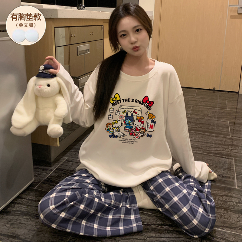 卡通睡衣女款春秋季长袖2025新款