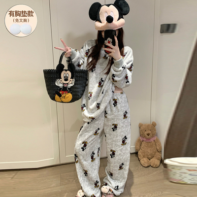 睡衣女款保暖加厚珊瑚绒2025新款