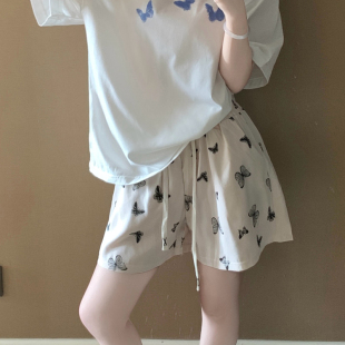 家居裤女夏季单裤大码2026新款可爱遛弯裤居家裤女单独睡裤女短裤