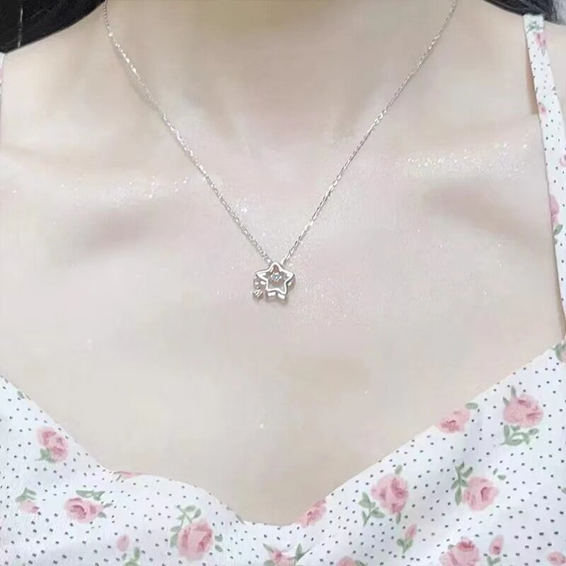 跳动幸运星星项链女轻奢小众设图片